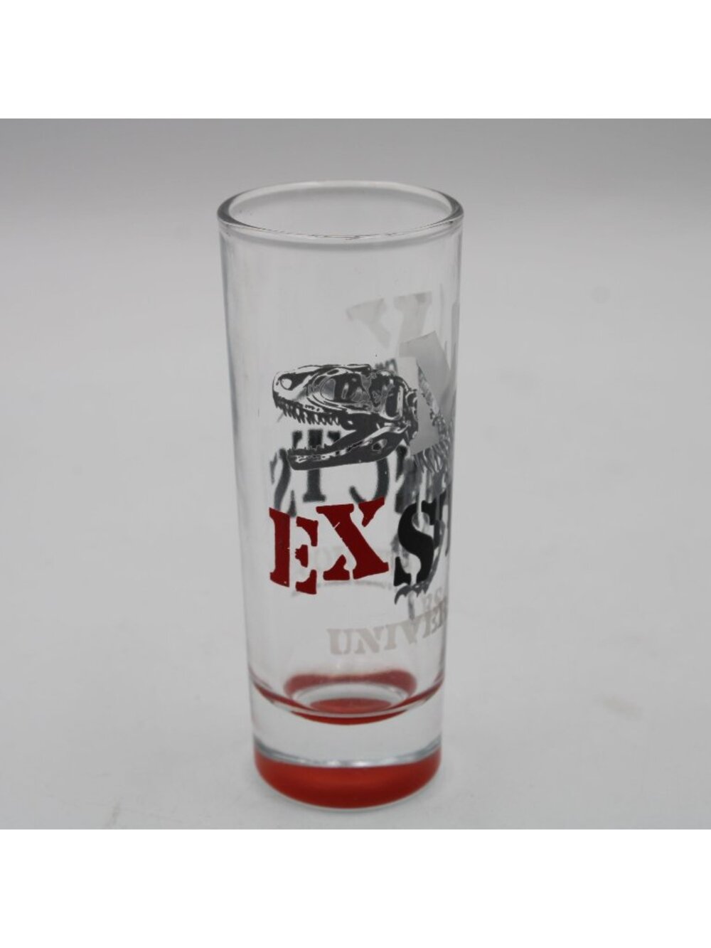 Universal Studios My Exstincts Dinosaur T-Rex Shot Glass 4in Amblin Jurassic Par